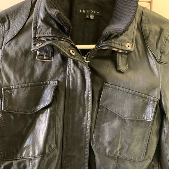 Theory leather jacket size P - Picture 5 of 9